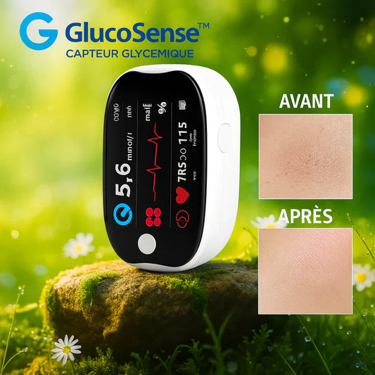 جهاز استشعار نسبة السكر في الدم GlucoSense™ | وفر مئات الدولارات على الشرائط التي توفر قراءات دقيقة لنسبة السكر في الدم بنسبة 99.9% - بدون أي إبر.