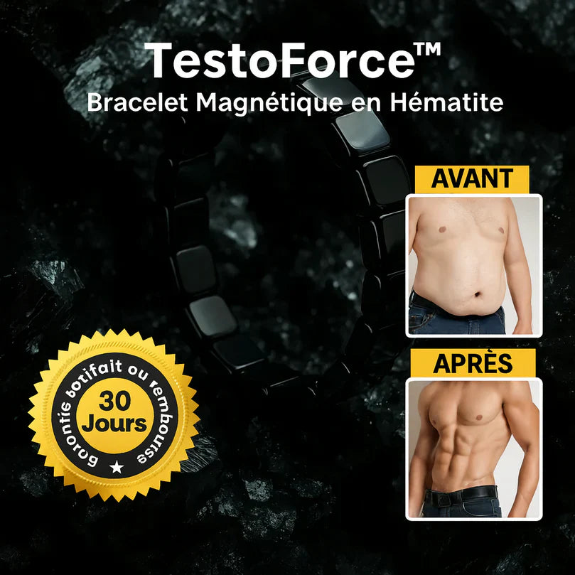 سوار مغناطيسي من الهيماتيت TestoForce™ | يعزز مستويات هرمون التستوستيرون لديك بنسبة +92% في 7 أيام فقط!