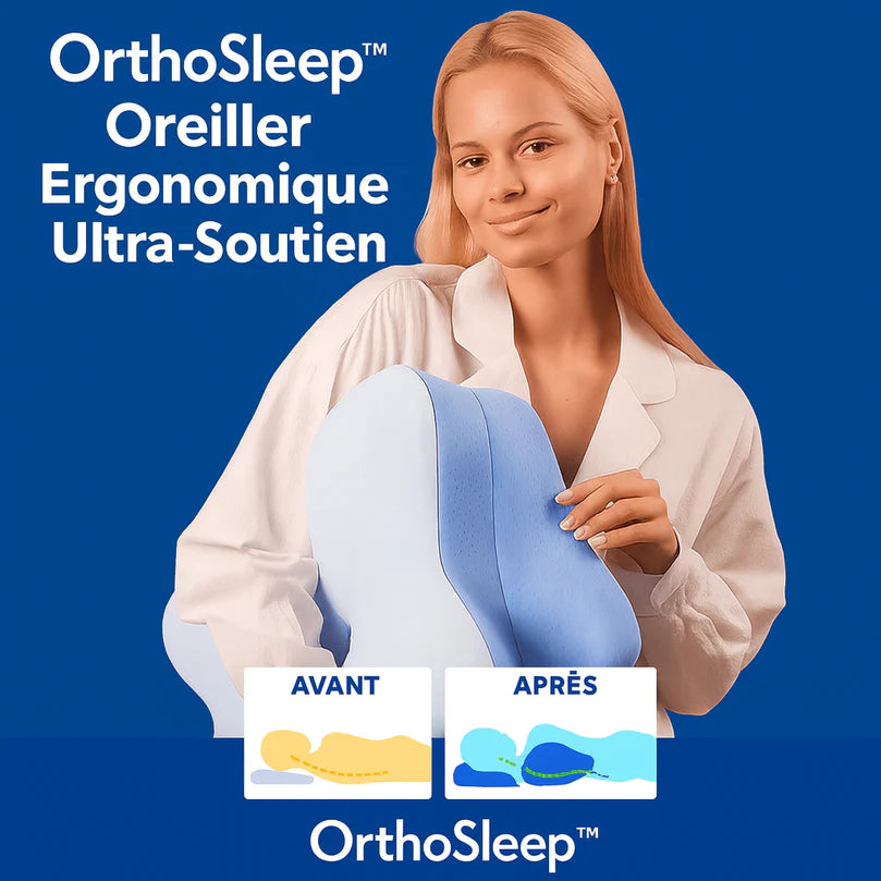 وسادة OrthoSleep™ فائقة الدعم والمريحة | استيقظ غدًا صباحًا خاليًا من الألم!