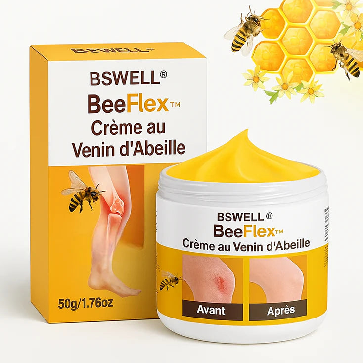 BeeFlex™ Crème Anti-douleur au Magnésium et au Venin d'Abeille | Supprime vos douleurs articulaires en un instant!
