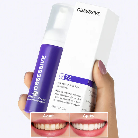 WhiteFlash™ Mousse Anti-Taches Dentaires | Supprime le jaune et rend vos dents éclatantes dès la 1ère utilisation!