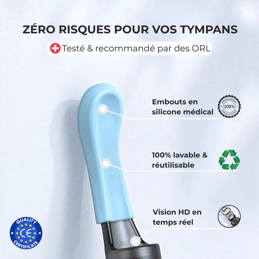 Earo™ Nettoyez votre cérumen en toute sécurité grâce à la technologie de caméra HD en seulement 3 minutes