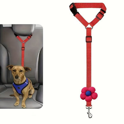 Ceinture de sécurité auto et laisse de promenade 2 en 1 pour chien